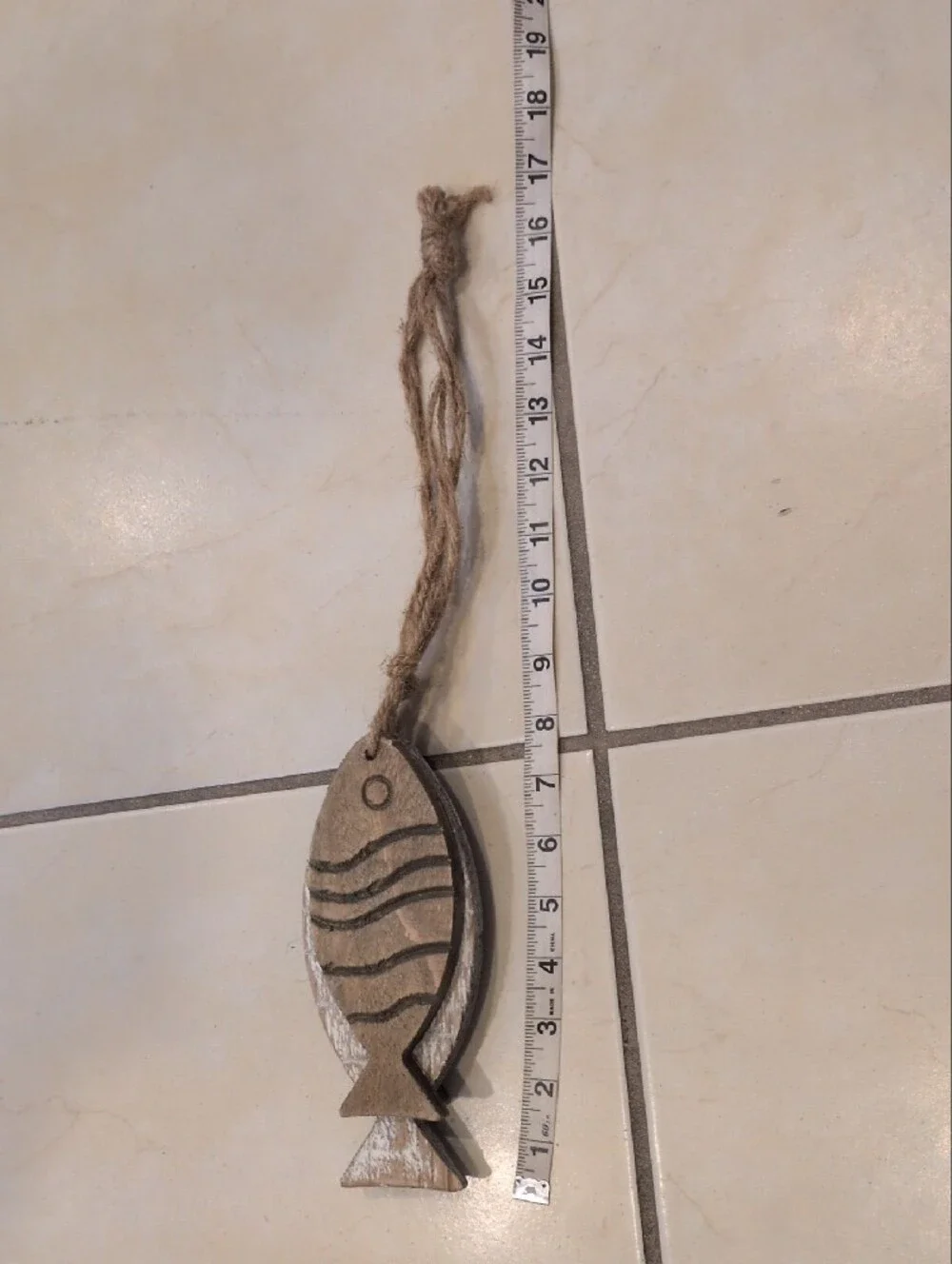 Rustic Fish Wall Hanging Trio - White, Brown & Blue